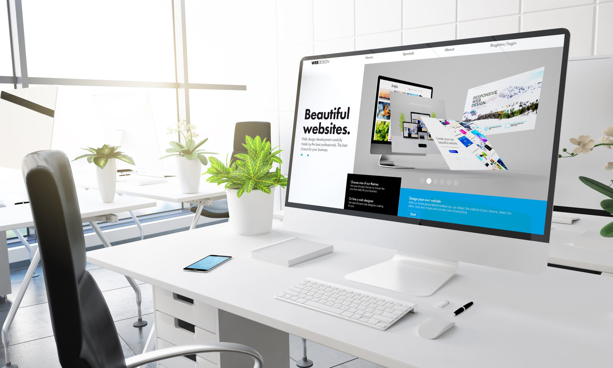computer office beautiful websites